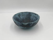 Load image into Gallery viewer, Wood Bowl: Bronze with Blue Patina