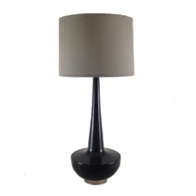 Load image into Gallery viewer, Black Handmade Maple Lamp With Nickel Hardware by A.B. Thomas