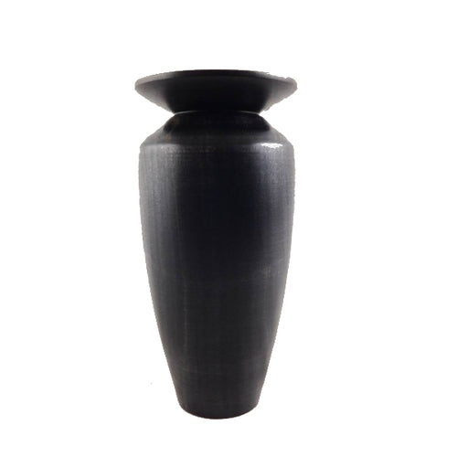 Turned Maple Vase, Black/Ebonized