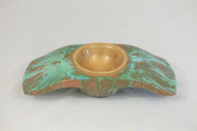 Load image into Gallery viewer, Maple and Copper Winged Bowl with Genuine Green Copper Patina
