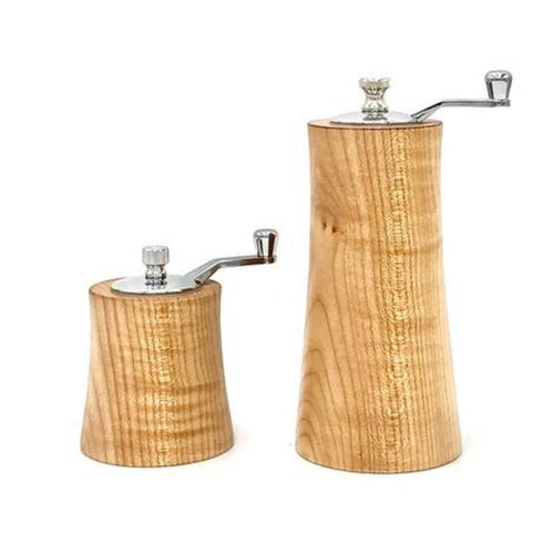 3” & 6” Curly Maple Combo Salt and Pepper Grinder Set