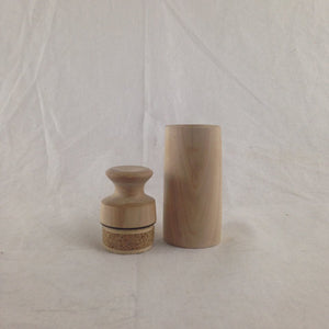 Turned Maple Box, Raw Wood, Triangular Knob