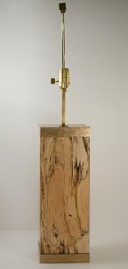 Spalted Tamarind Lamp, 6 x 6 x 36"