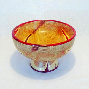 Eastern Red Cedar Bowl with Red Resin Accents