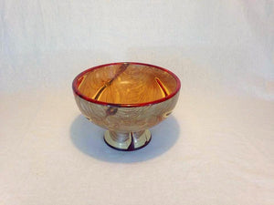 Eastern Red Cedar Bowl with Red Resin Accents