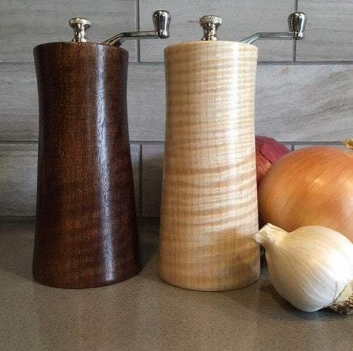 Salt, Pepper, Grinder, Salt and Pepper Grinder, peppermill, salt mill, salt grinder, pepper grinder, thomasfinewoodworks, thomas fine woodworks, aaron thomas, thomas woodwork, woodworking, woodturning