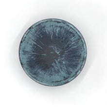 Load image into Gallery viewer, Wood Bowl: Bronze with Blue Patina