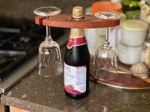 Wine Caddy, Holds 2 Wine Glasses