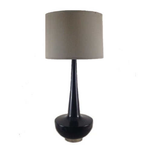 Black Handmade Maple Lamp With Nickel Hardware by A.B. Thomas