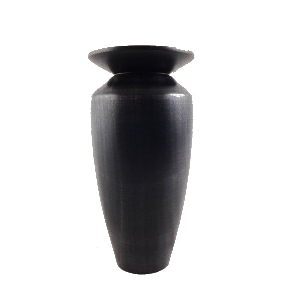 Turned Maple Vase, Black/Ebonized
