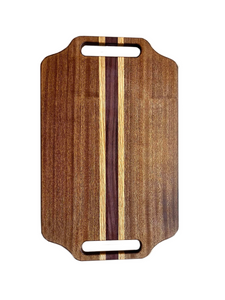This snack tray is a perfect addition to any kitchen for easy entertaining. Its striking wood grain gives it a luxurious look that adds a touch of elegance to any occasion. Plus, it's built to last with durable construction and a classic style that won't go out of fashion. Enjoy your snacks with style! Thomas Fine Woodworks, Aaron Thomas