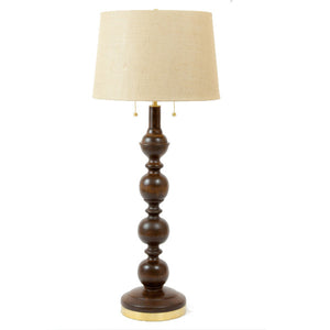 Cherry Table Lamp, A.B. Thomas Original, Handmade, Solid Brass Hardware