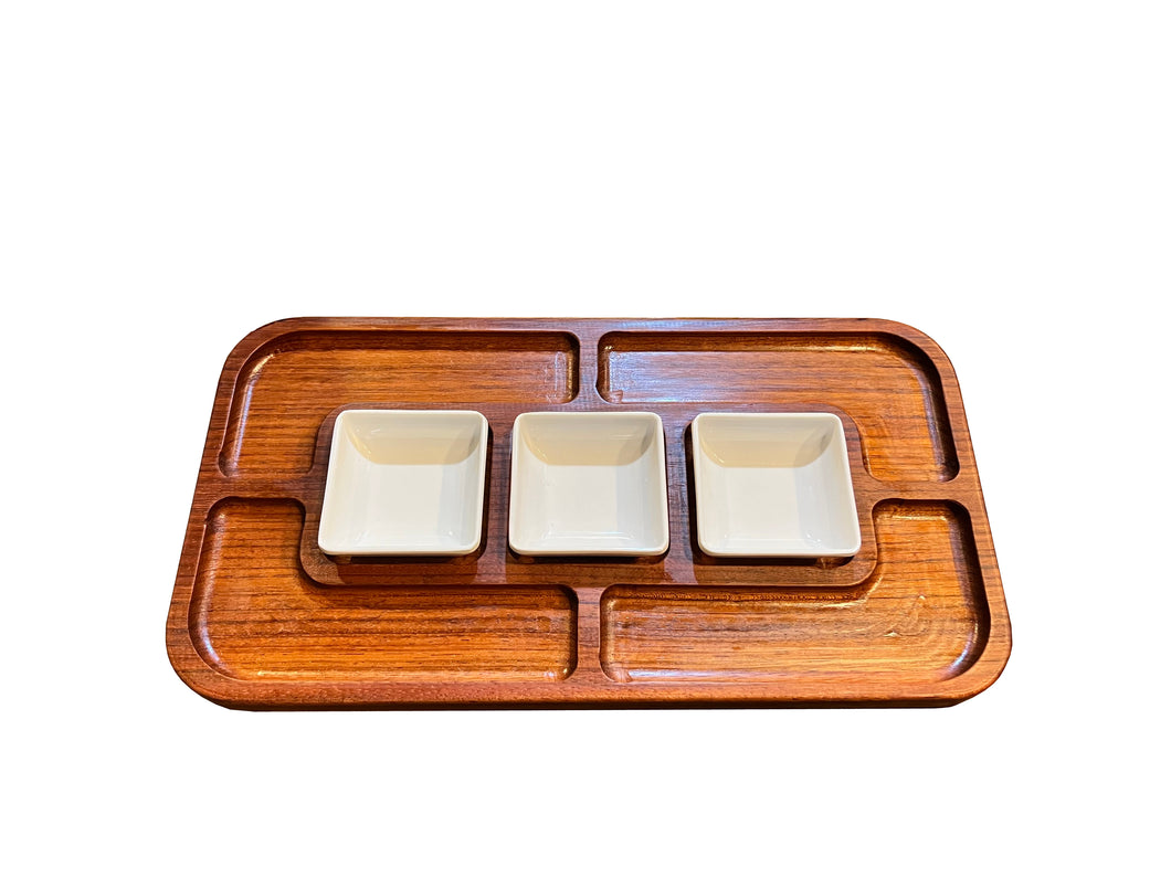 The Perfect Gift, Snack Tray, Wedding Gift, Cherry, Wood, Custom, tray, platter, plate, dipping sauce, ceramic dish, party platter, neuehouse, neue house, LA, Los Angeles, Hollywood, Restaurant Dept, singer equipment nyc