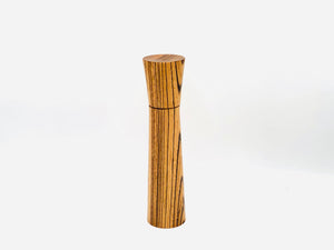 12-inch Zebrawood Peppermill; Handmade, Thomasfinewoodworks