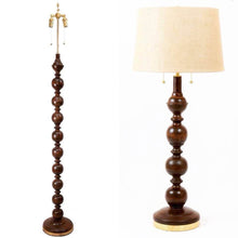 Load image into Gallery viewer, Cherry Floor and Table Lamp Set (2 table lamps, 1 floor lamp), Handmade