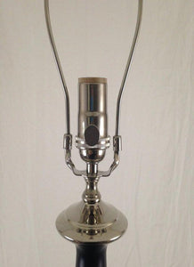 Black Handmade Maple Lamp With Nickel Hardware by A.B. Thomas