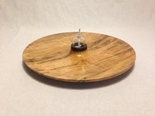 Load image into Gallery viewer, 14-in. Hand Turned Ambrosia Maple Platter with Hand blown Glass Oil Lamp