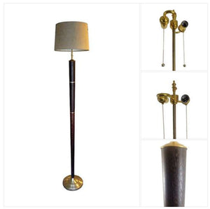 Savannah - Wenge and Brass Floor Lamp, Aaron Thomas Original