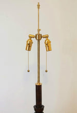 Load image into Gallery viewer, The ATLANTA Cherry Wood Floor Lamp, Brass Hardware