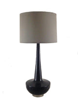 Load image into Gallery viewer, Black Handmade Maple Lamp With Nickel Hardware by A.B. Thomas