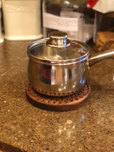Load image into Gallery viewer, trivet, wood trivet, wood, black walnut, thomas fine woodworks, aaron thomas, walnut, pot holder